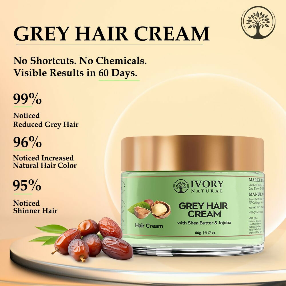 Ivory Natural Cream For Greys Restore Natural Hair Color | Grocsy