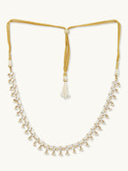 Nuyug 22K Gold-Plated Pearl Drops Matha Patti cum Necklace | Grocsy