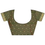 Elora Red Soft Silk Floral Butta Zari Weaving Banarasi With Peacock Zari Weaving Border | Grocsy