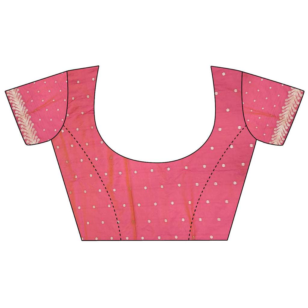 Elora Pink Soft Silk Meenakari Zari Weaving Banarasi Saree | Grocsy