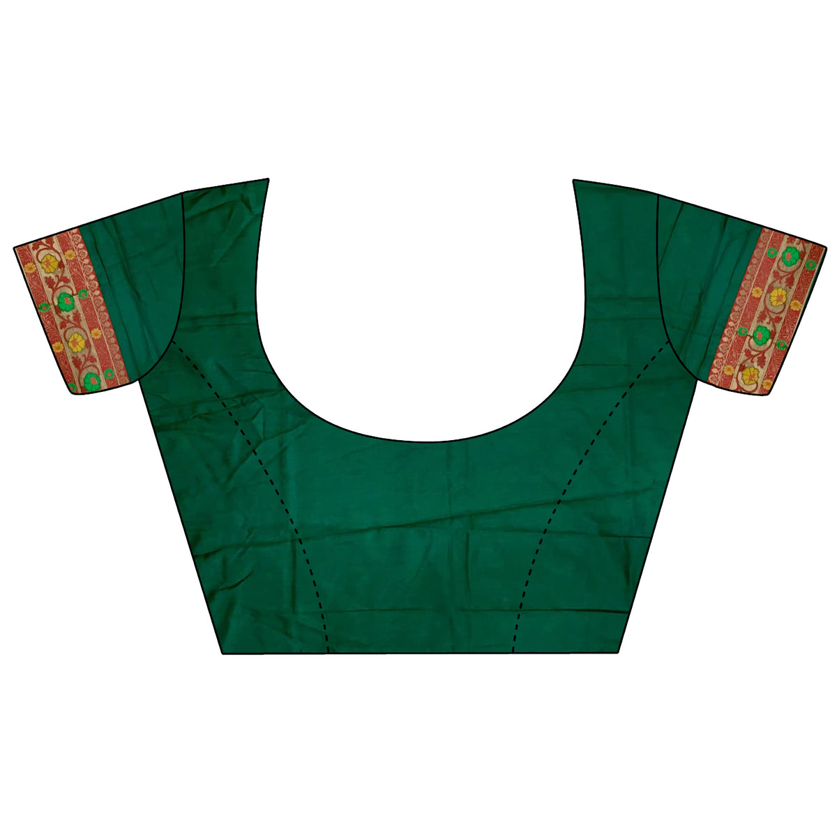 Elora Dark Green Soft Silk Banarasi Zari Woven Saree | Grocsy
