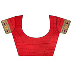 Elora Red Soft Silk Banarasi Zari Woven Saree | Grocsy