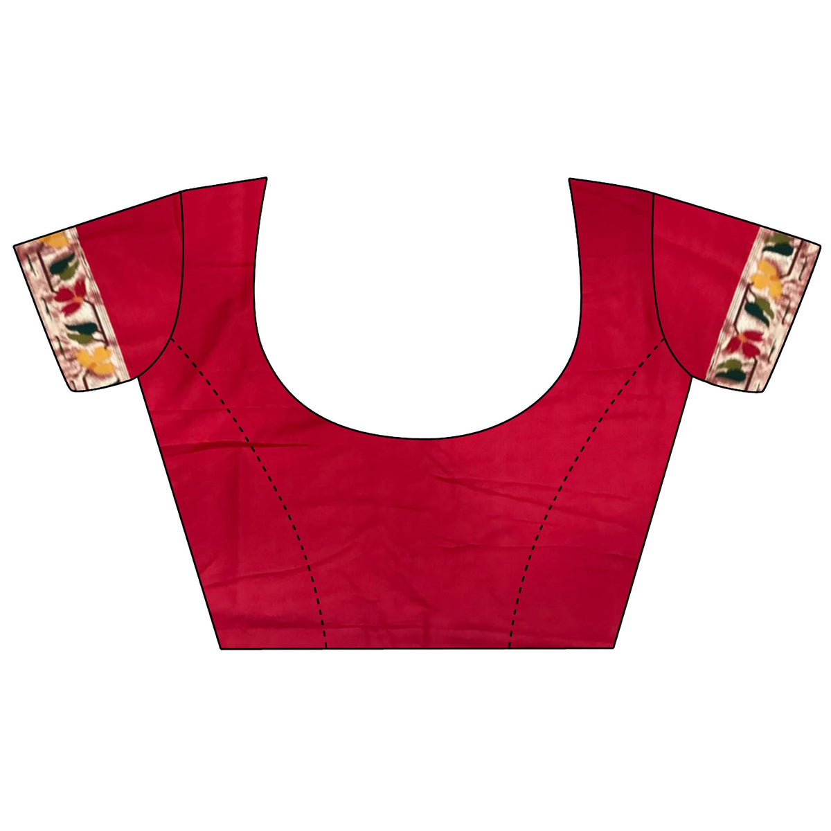 Elora Red Soft Silk Paithani Meenakari Zari Weaving Saree | Grocsy