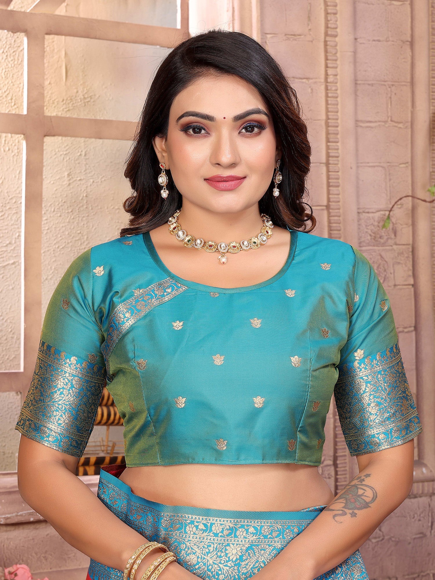 Elora Pink Soft Silk Banarasi Zari Woven Saree | Grocsy