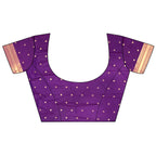 Elora Purple Soft Silk Banarasi Zari Woven Weaving Saree | Grocsy