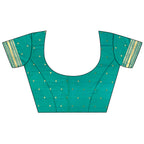Elora Sea Green Soft Silk Banarasi Zari Woven Weaving Saree | Grocsy
