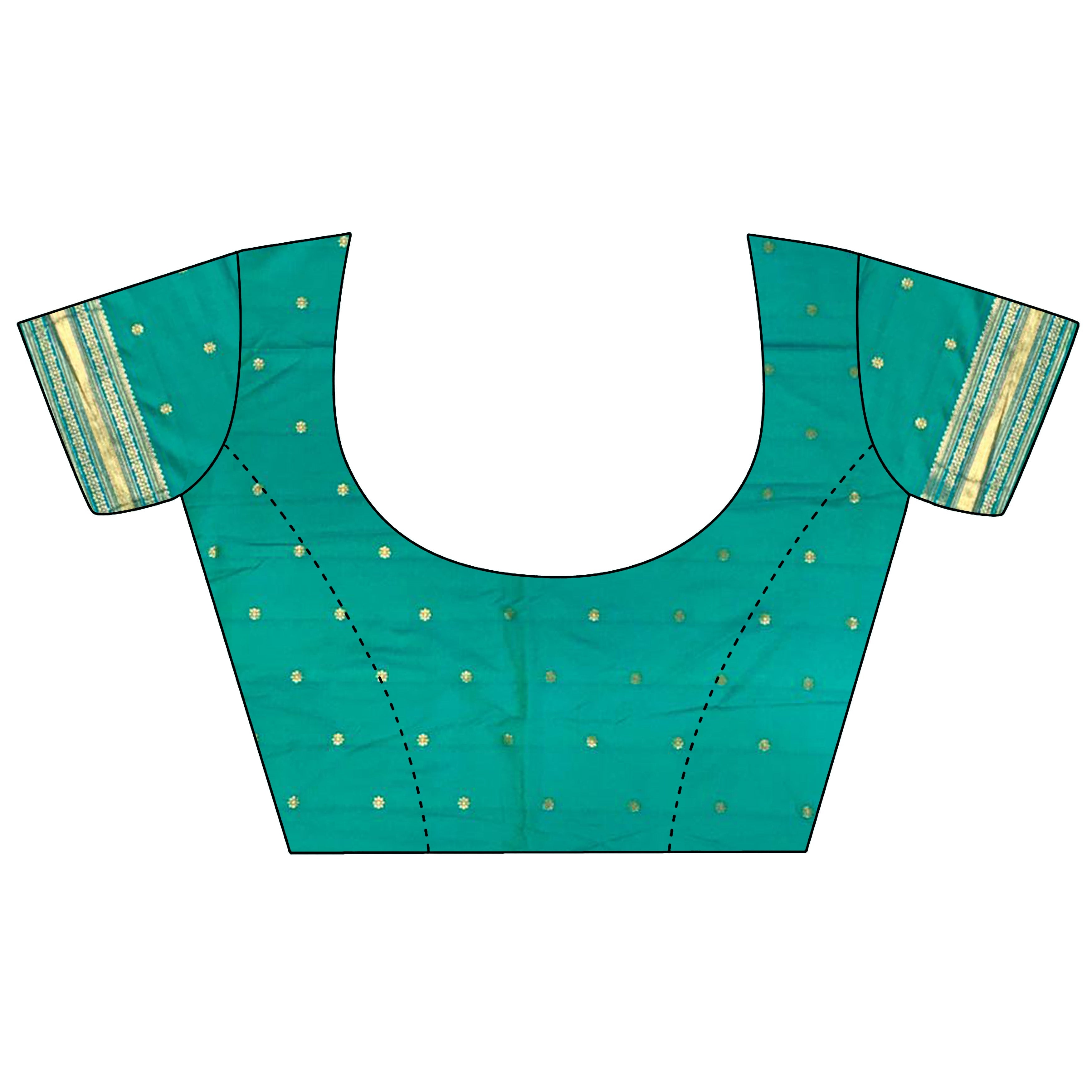 Elora Sea Green Soft Silk Banarasi Zari Woven Weaving Saree | Grocsy