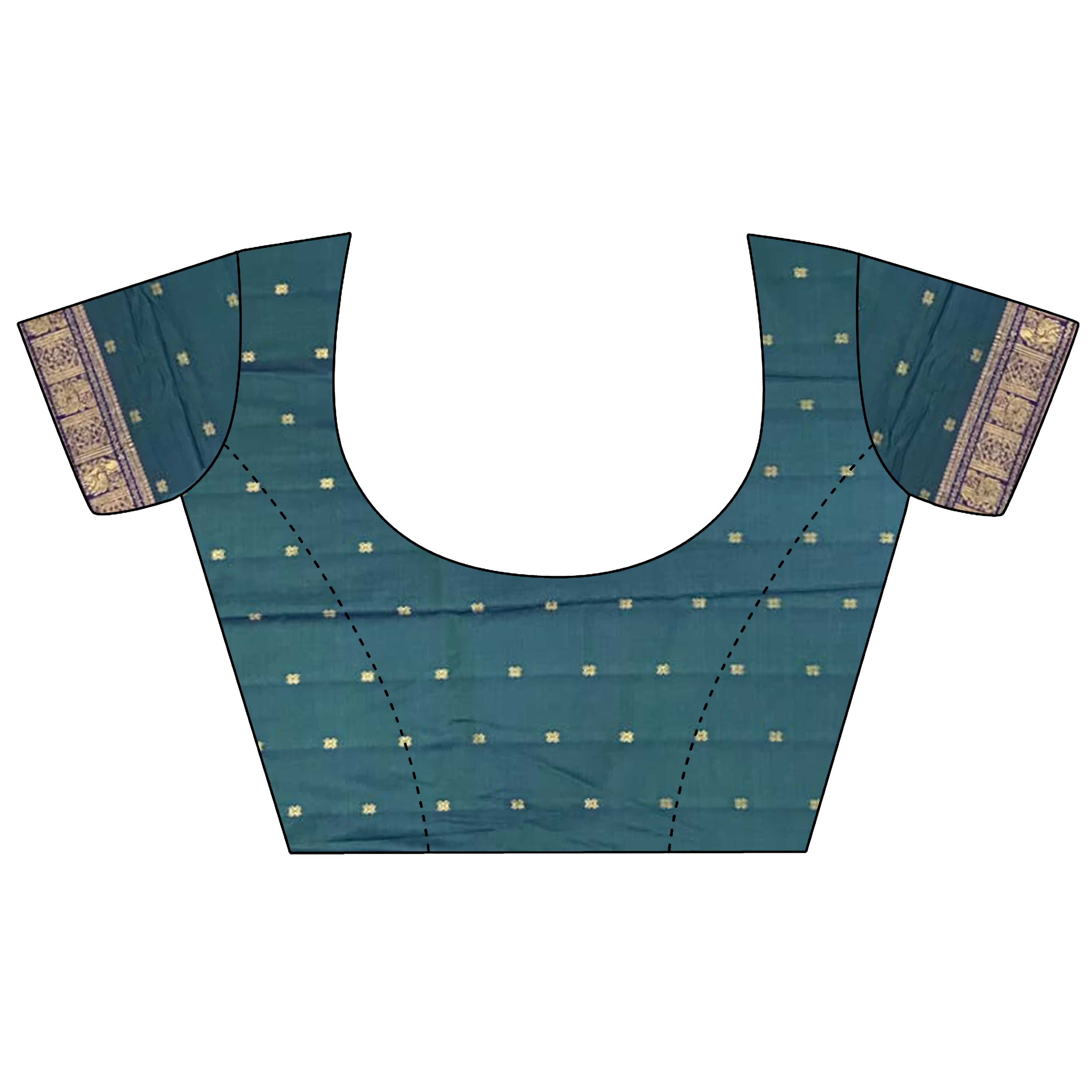 Elora Parrot Green Soft Silk Banarasi Zari Woven Butti Weaving Saree | Grocsy
