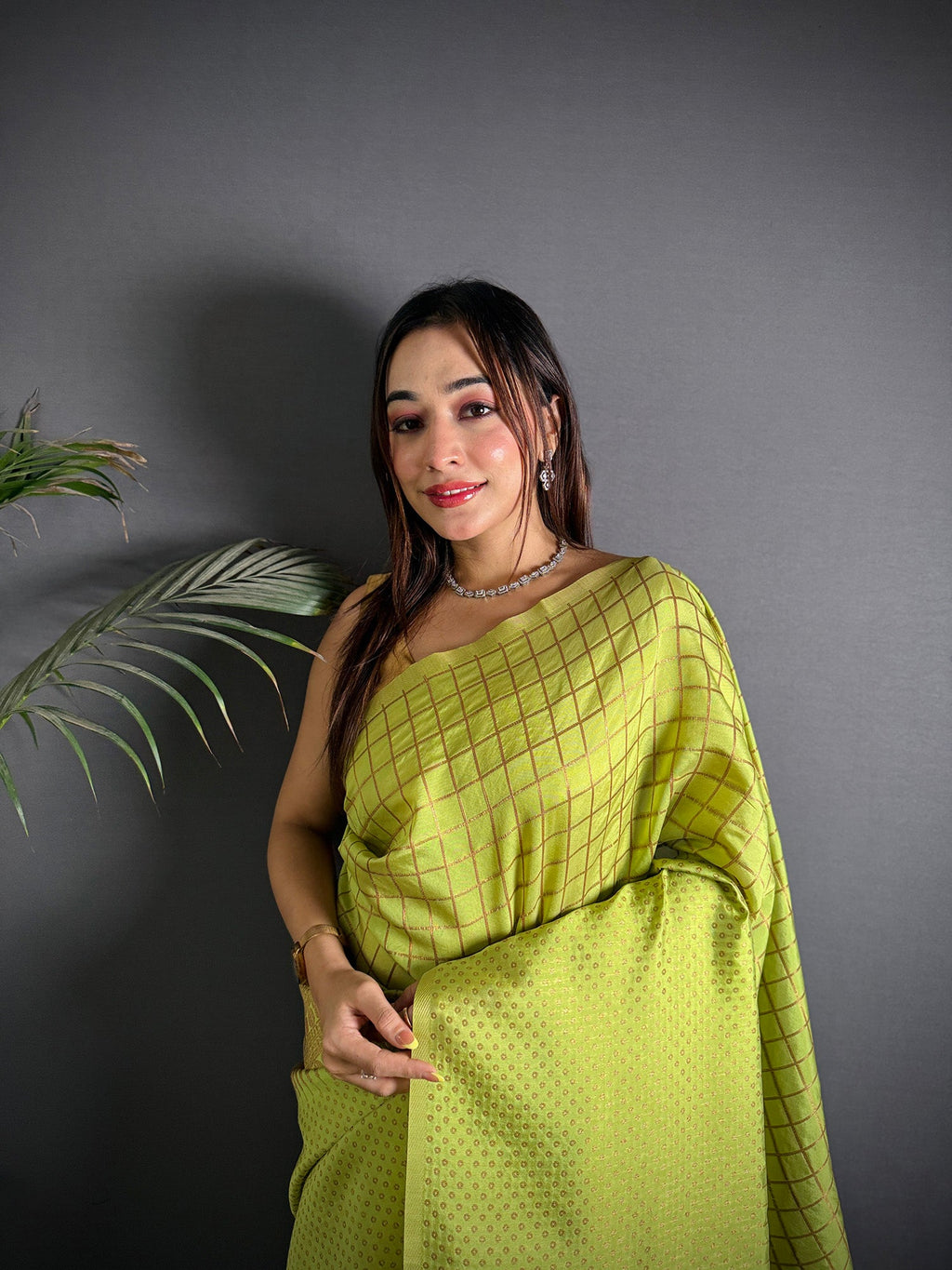 Elora Light Green Soft Lichi Silk Banarasi Khicha Zari Work Saree | Grocsy