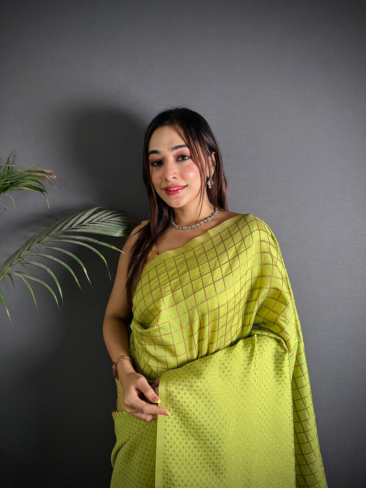 Elora Light Green Soft Lichi Silk Banarasi Khicha Zari Work Saree | Grocsy