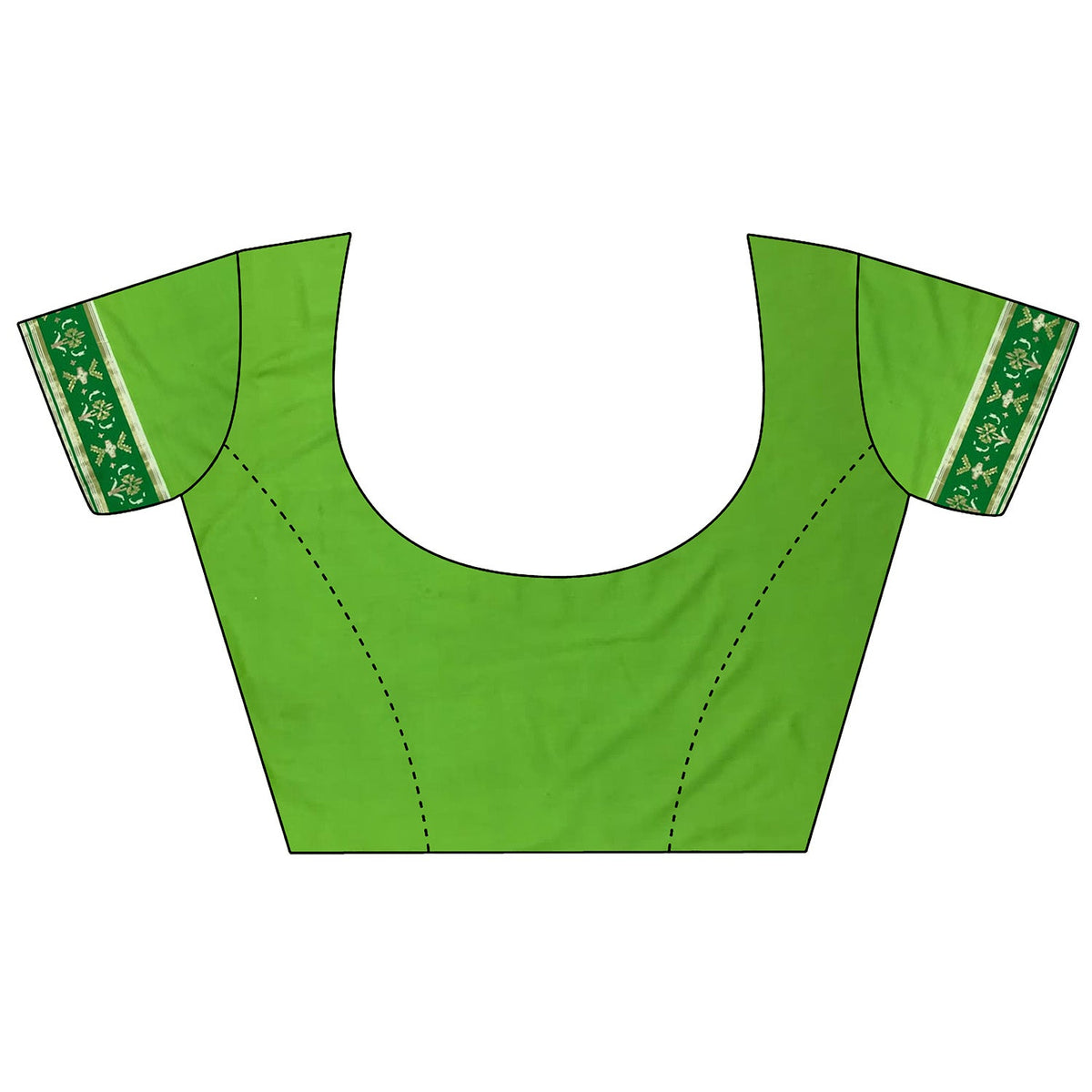 Joban Fashion Pear Green Banarasi Silk Motifs Inspired By Nature Saree | Grocsy