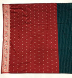 Elora Soft Silk Meenakari Peacock Zari Weaving Work Paithani Saree(Dark Teal) | Grocsy
