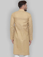 Jompers Men's Beige & White Solid Kurta Only | Grocsy