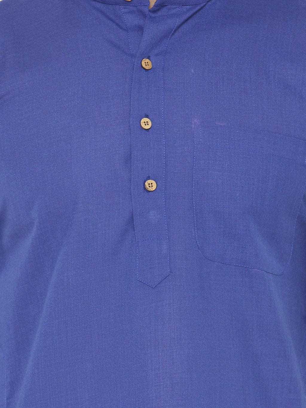 Jompers Men's Royal Blue & White Solid Kurta Only | Grocsy