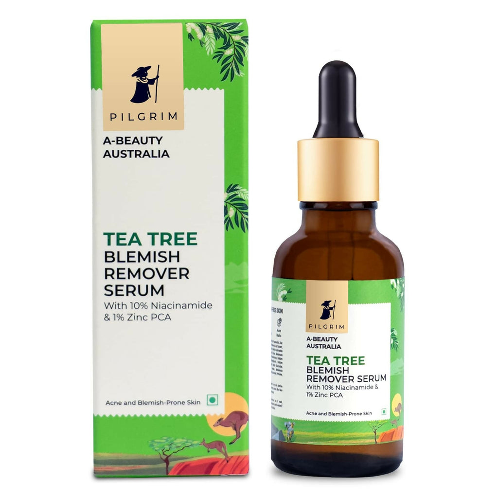 Pilgrim Tea Tree & 10% Niacinamide Blemish-Remover Serum with Zinc PCA For Acne Prone Skin | Grocsy