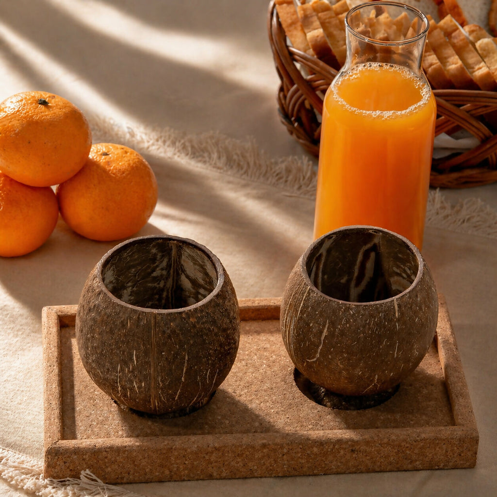 Thenga Handmade Large Coconut Shell Cups | Grocsy