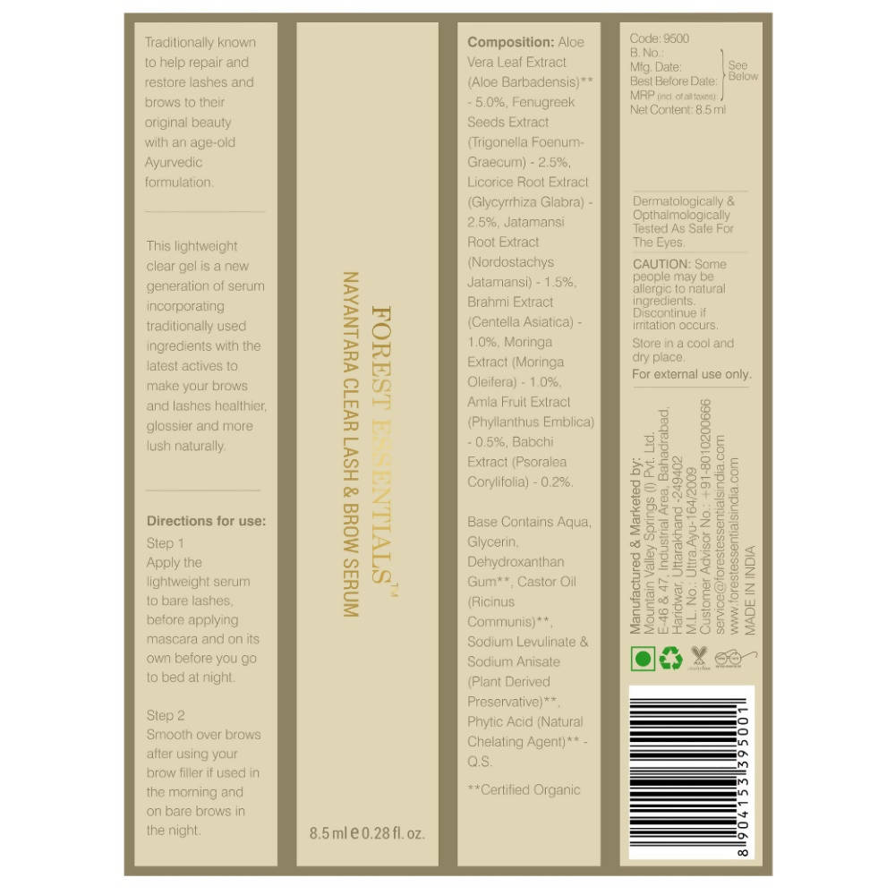 Forest Essentials Nayantara Clear Lash & Brow Serum | Grocsy