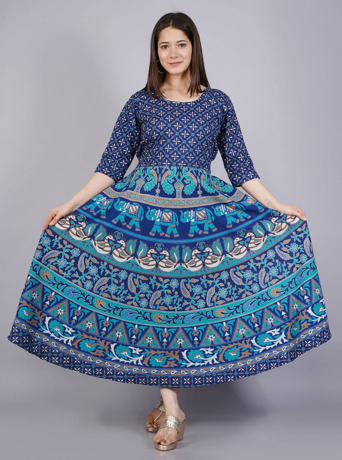 Vamika Multicolor Cotton Printed Party/Casual Wear Kurti (GAM15K) | Grocsy