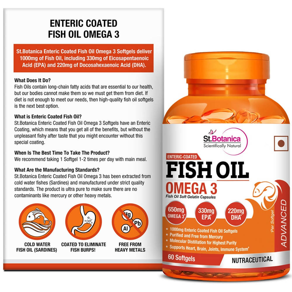 St.Botanica Fish Oil Omega 3 Capsules | Grocsy