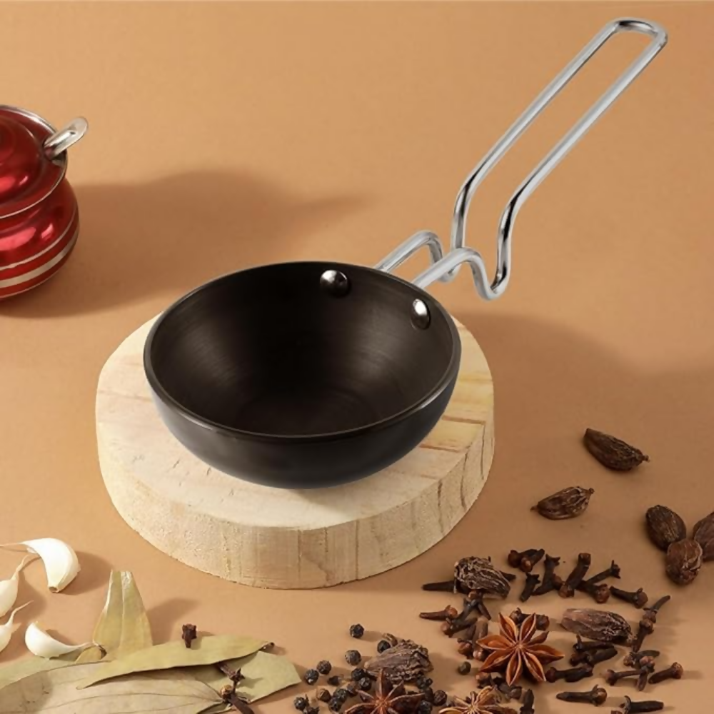 Vinod Black Pearl Hard Anodised Tadka Pan - Jumbo | Grocsy