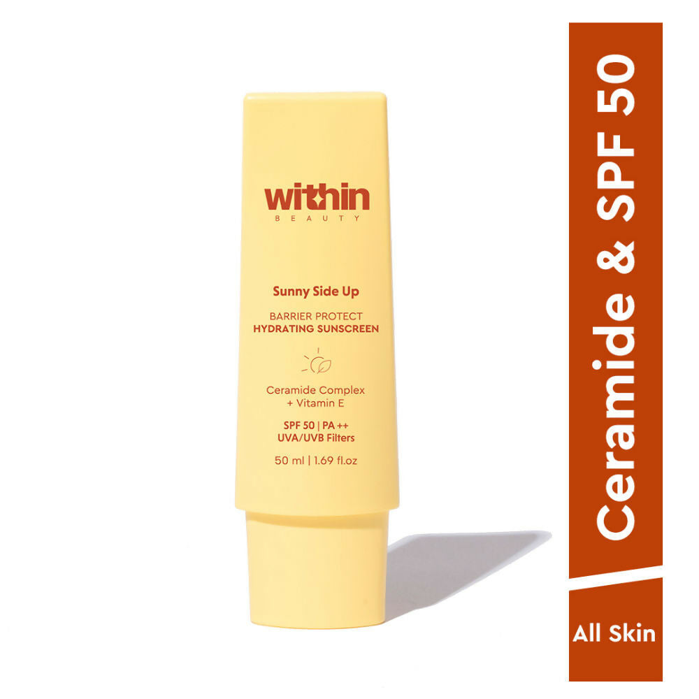 Within Beauty Ceramide & Vitamin E Sunscreen, Sunny Side Up Barrier Protect Hydrating Sunscreen | Grocsy