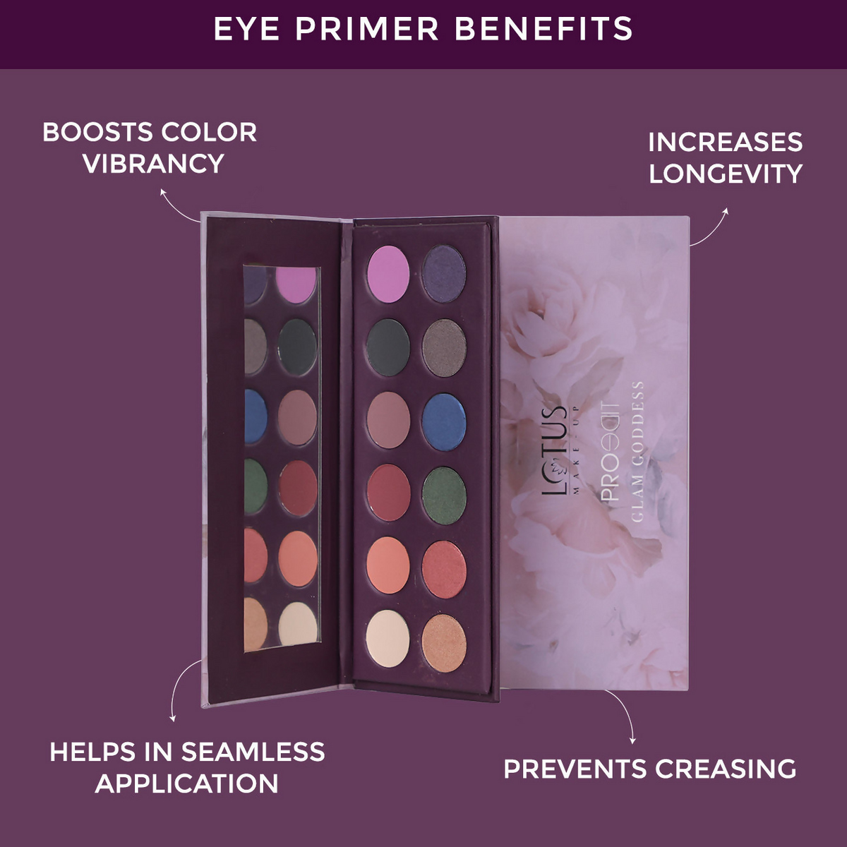 Lotus Make Up Proedit Eye Primer Infused Eyeshadow Palette - Glam Goddess | Grocsy