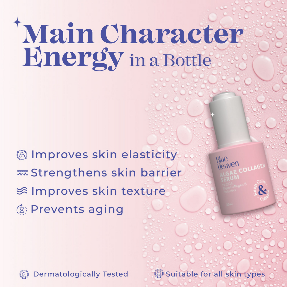 Blue Heaven 0.5% Algae Collagen Anti Aging Serum | Grocsy