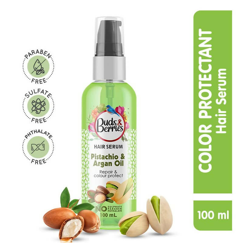 Buds & Berries Colour Protectant Hair Serum With Pistachio And Argan Oil | Grocsy