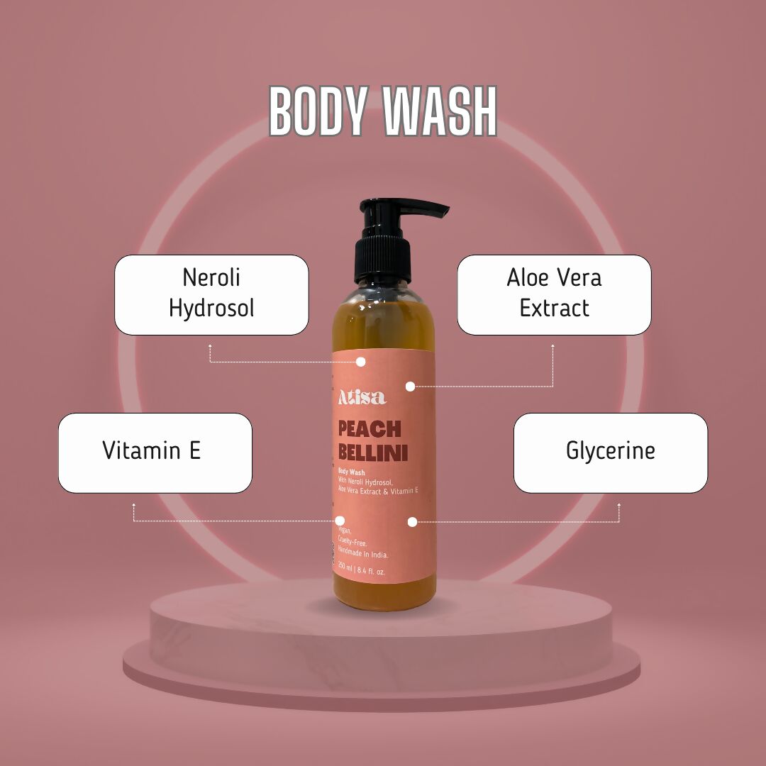 Atisa Peach Bellini Body Wash | Grocsy