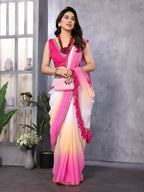 Designer Partywear Multi Georgette Fancy Saree - Kanak | Grocsy