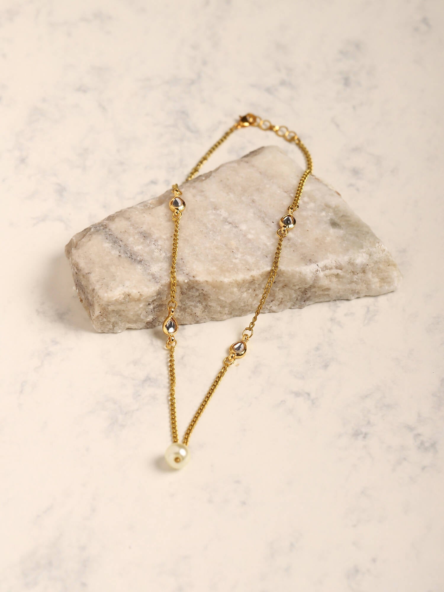 Women's Gold-Polished Chain - Ruby Raang | Grocsy