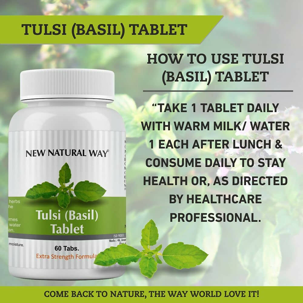 New Natural Way Tulsi (Basil) Tablets | Grocsy