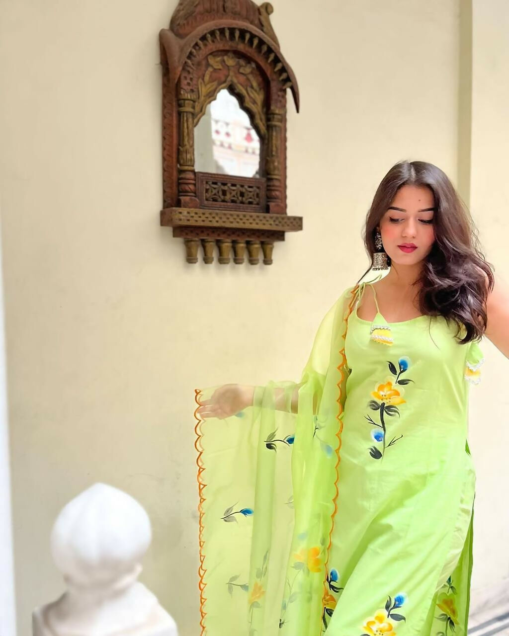 The52 Lemons Women's Gorgeous Printed Viscose Fabric Straight Kurta Pant with Dupatta Set | Grocsy