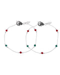 Jewels Nest Elegant Sterling Silver Designer Anklet – Adjustable & Trendy | Grocsy