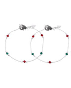 Jewels Nest Elegant Sterling Silver Designer Anklet – Adjustable & Trendy | Grocsy