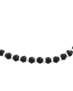 Jewels Nest Elegant Silver-Plated Black Bead Anklet – Traditional & Trendy | Grocsy