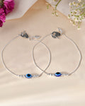 Jewels Nest Oxidized Silver Heart Charm Anklet – Boho & Traditional | Grocsy
