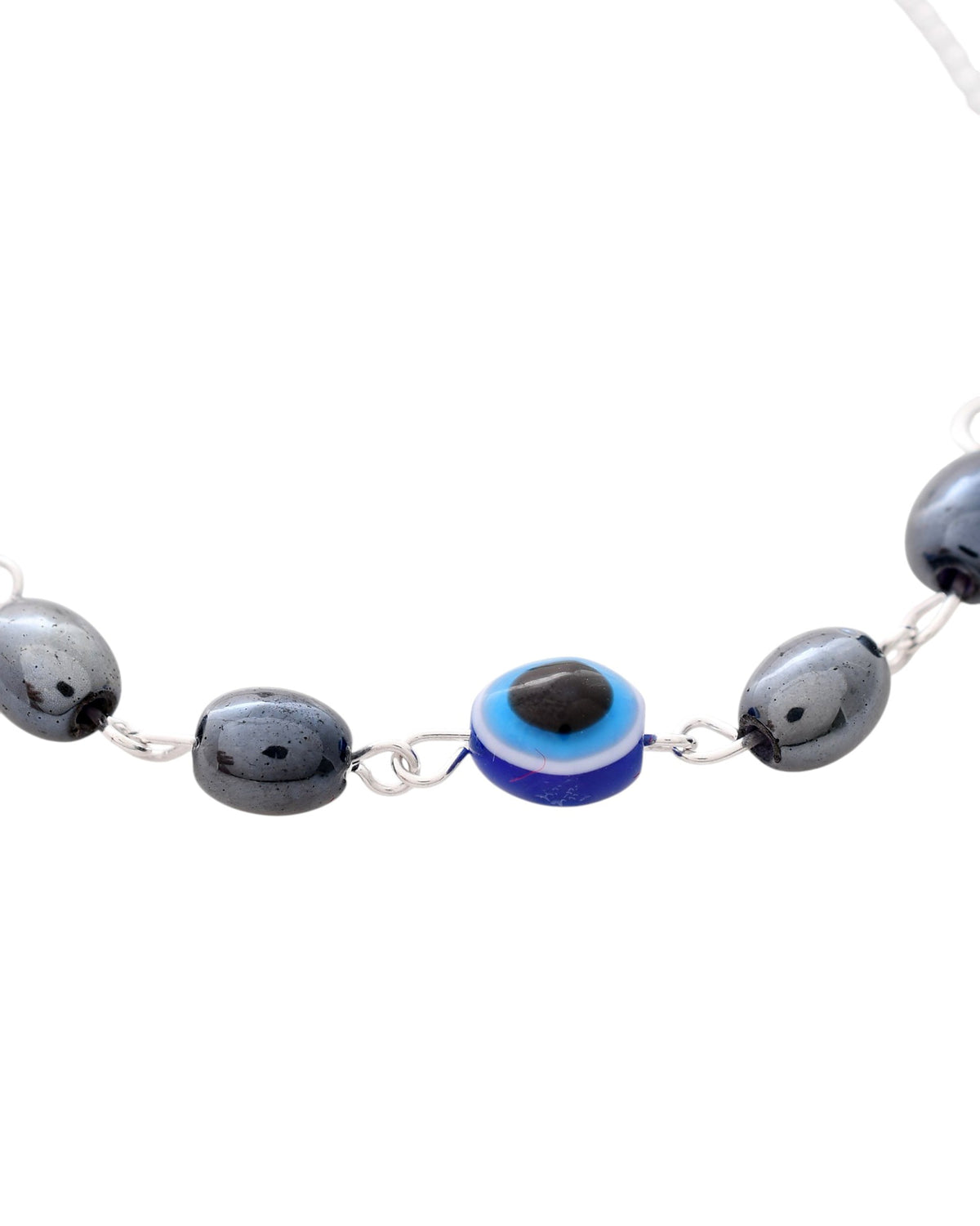 Jewels Nest Stylish Oxidized Silver & Blue Beaded Anklet – Elegant & Trendy | Grocsy