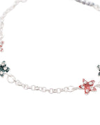 Jewels Nest Elegant Silver-Plated Star Charm Chain Anklet | Grocsy