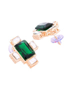 Jewels Nest Kundan Inspired Pearl and Green Stone Bridal Necklace | Grocsy