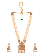 Jewels Nest Ethnic Multi-Strand Golden Bead Necklace Set for Women | Grocsy