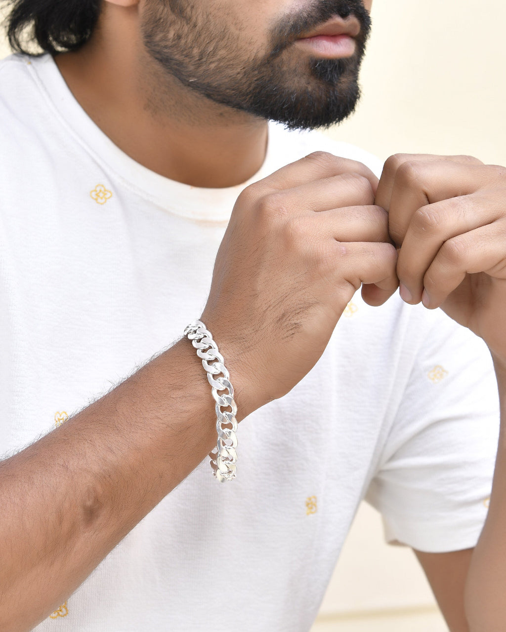 Jewels Nest Stylish Silver-Plated Chain Bracelet | Grocsy