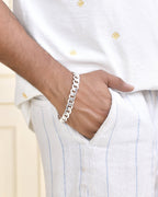 Jewels Nest Stylish Silver-Plated Chain Bracelet | Grocsy