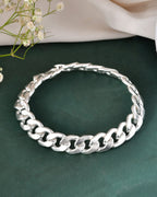 Jewels Nest Stylish Silver-Plated Chain Bracelet | Grocsy