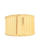 Jewels Nest Textured Vertical Line Gold Cuff Bracelet