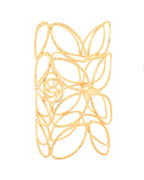 Jewels Nest Statement Gold Cutout Leaf Cuff Bracelet