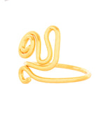 Jewels Nest Gold-Tone Adjustable Spiral Ring – Minimalist Contemporary Finger Ring for Women | Grocsy