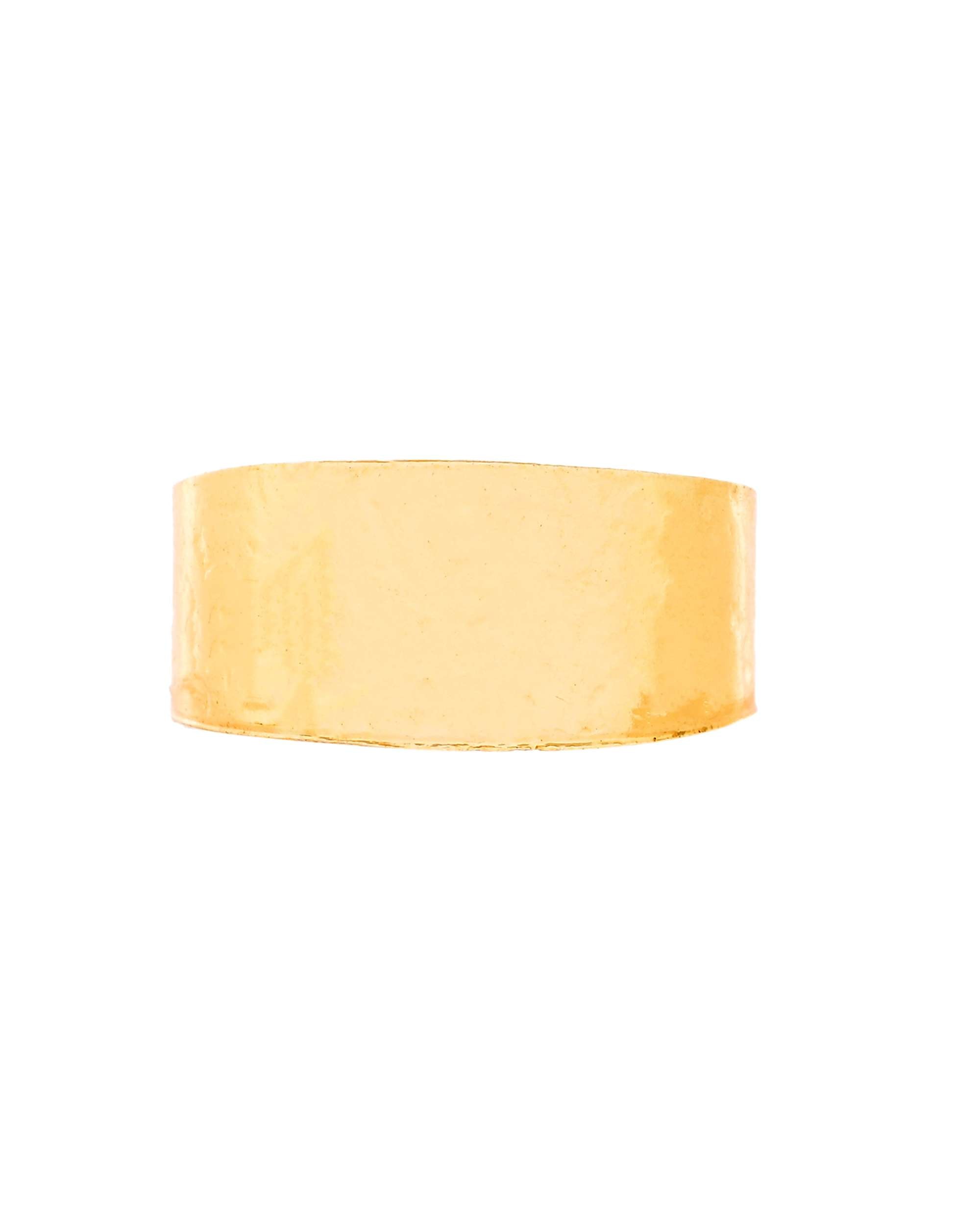 Jewels Nest Gold-Plated Matte Textured Open Band Ring – Anti-Tarnish Adjustable Finger Ring for Women | Grocsy