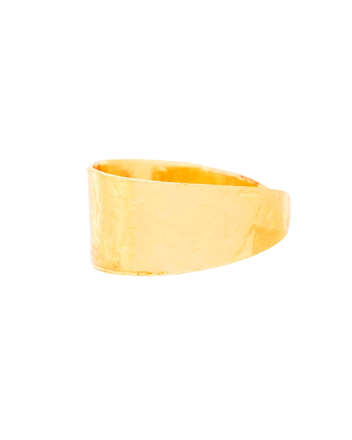 Jewels Nest Gold-Plated Matte Textured Open Band Ring – Anti-Tarnish Adjustable Finger Ring for Women | Grocsy