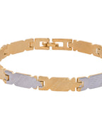 Jewels Nest Elegant Two-Tone Gold & Silver Bracelet